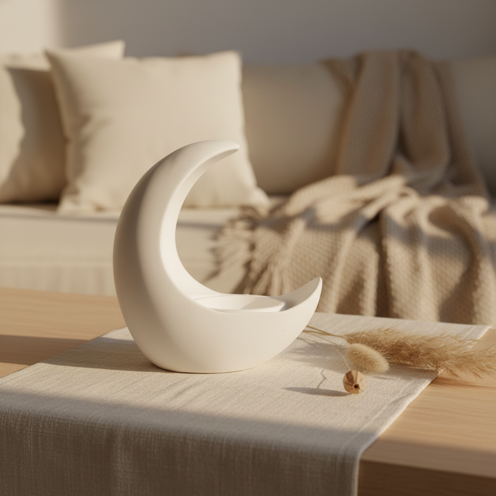 Luna Portavelas · Resina Natural