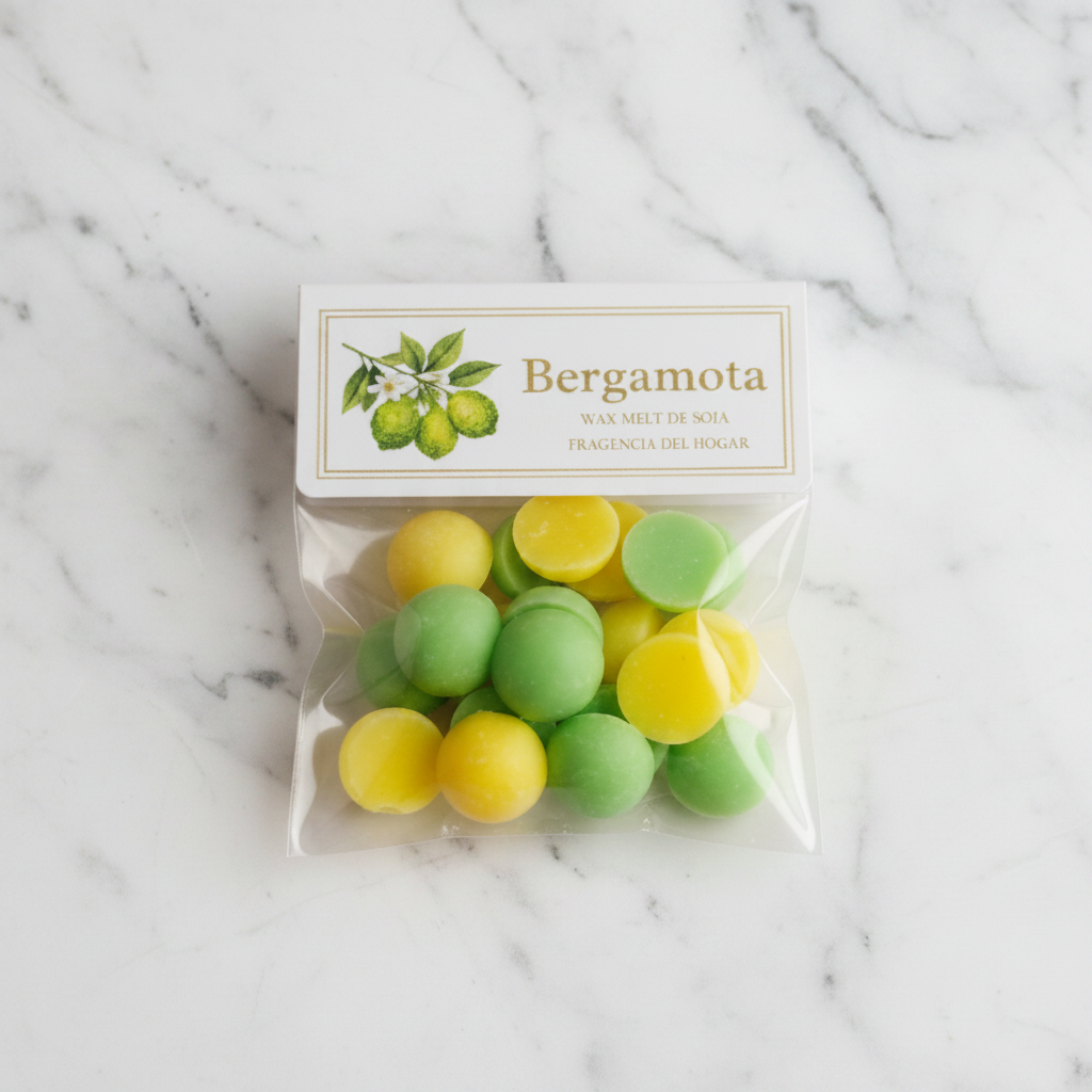 Wax Melts Bergamota - Bolsita sobre Mármol